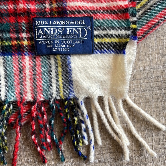 Lands’ End vintage lambswool scarf - Picture 4 of 6